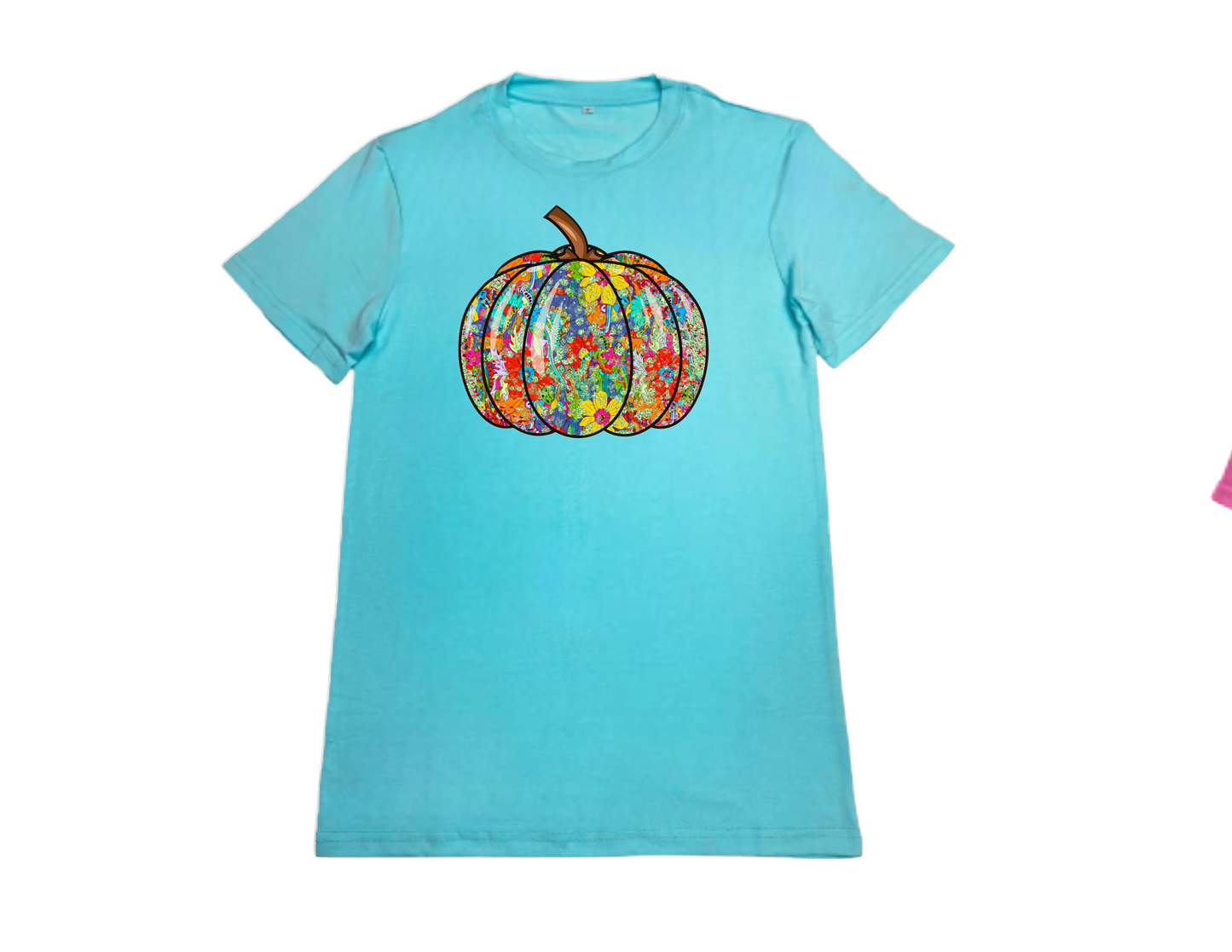 Colorful Pumpkin T-shirt - Short Sleeved