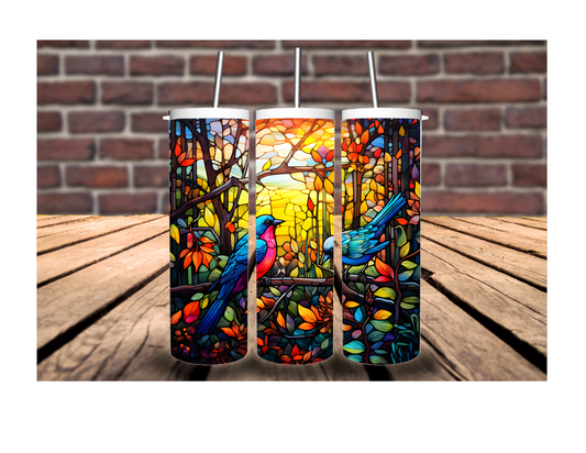 Stained Glass Birds