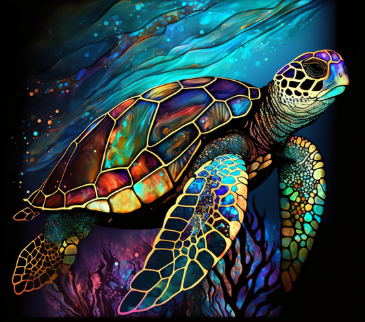 Stained Glass Turtle