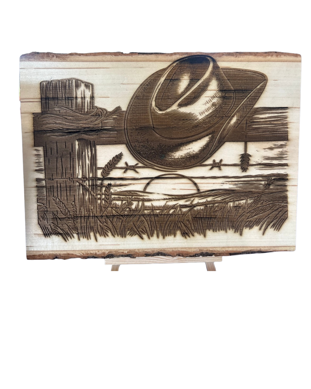 Live Edge Wooden Plaque - Laser Engraved